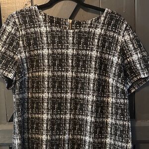 Calvin Klein Black and White Plaid Women's Dress
